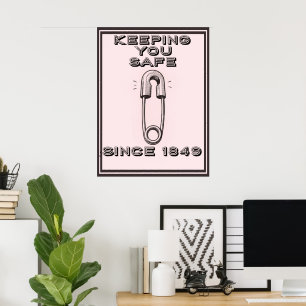 RETRO SAFETY PIN  POSTER