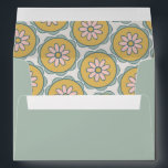 Retro Sage Floral Pastel Shower Return Address  Envelope<br><div class="desc">Retro Boho Mandala Floral Pastel Custom Shower Return Address Envelope</div>