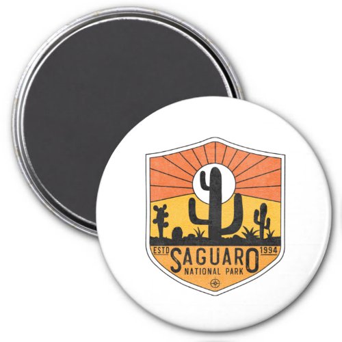 Retro Saguaro National Park Arizona Tucson Cactus Magnet