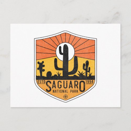 Retro Saguaro National Park Arizona Tucson Cactus Postcard