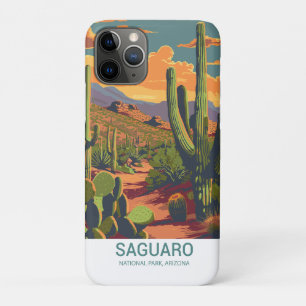 Retro Saguaro Scenic View iPhone 11 Pro Case