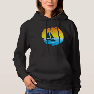 Retro Sailboat Sailing Boat Owner Captain Sailing Hoodie