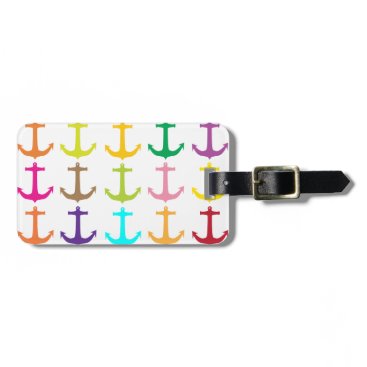 Retro sailors nautical anchor pattern bag tag Retro sailors nautical anchor pattern bag tag