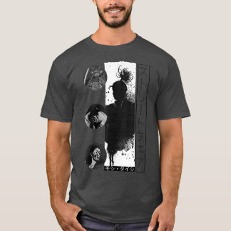 Retro Samurai warrior bushido code Japanese swords T-Shirt