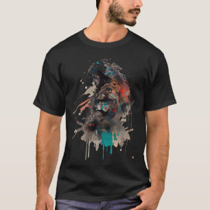 Retro Samurai Warrior Sword Japanese Ninja T-Shirt