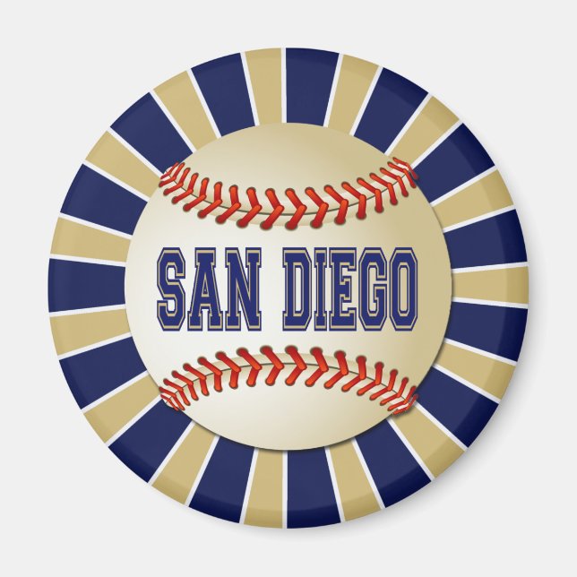 RETRO SAN DIEGO BASEBALL MAGNET (Front)