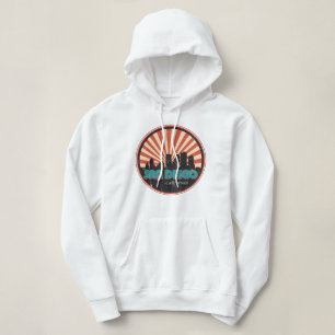 Retro San Diego California State Skyline Vintage Hoodie