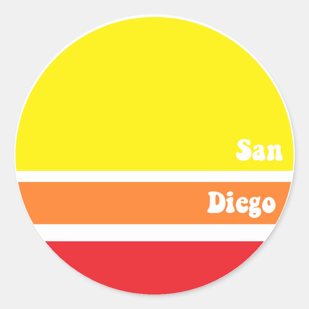 Retro San Diego Sticker | Zazzle