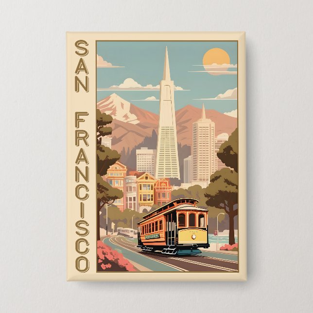 Retro San Francisco Button (Front)