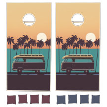 Retro Sand and Sunshine - A Vintage Summer Beach