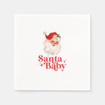 Retro Santa Baby christmas baby shower