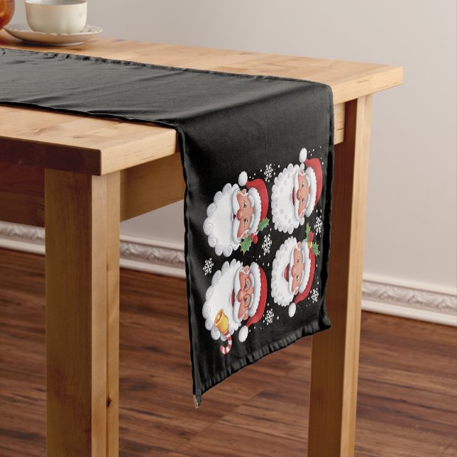 Retro Santa Christma Gift Xmas Matching Family Short Table Runner (In Situ)