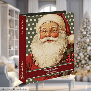 Retro Santa Christmas Card Holder Binder