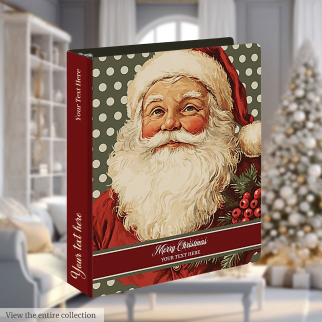 Retro Santa Christmas Card Holder Binder (Retro Santa Christmas Card Holder Binder)
