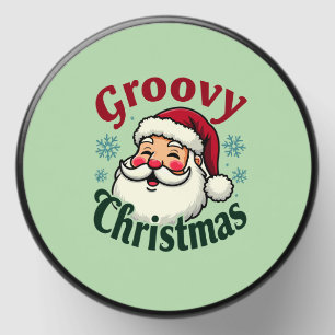 Retro Santa Christmas – Groovy Holiday Style Mini Candle Favors
