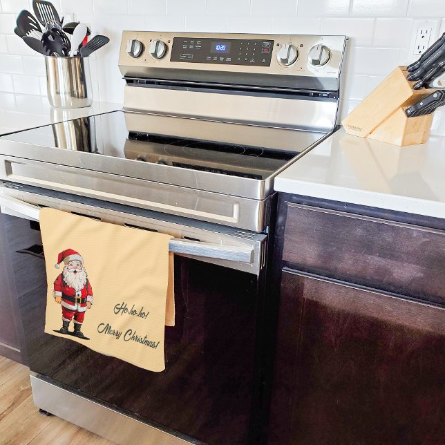 Retro Santa Christmas Kitchen Towel (Creator Uploaded)