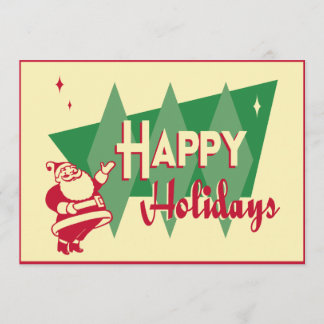 Retro Santa Christmas Party Invitation