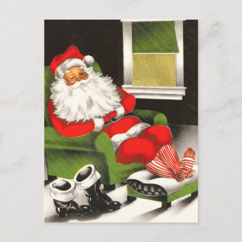 Retro Santa Christmas Postcards