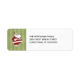 Retro Santa Christmas Return Address Labels