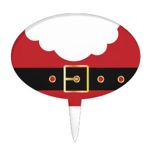 retro santa claus cake topper