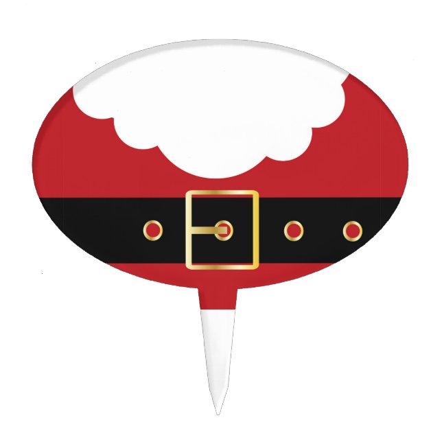 retro santa claus cake topper (Front)