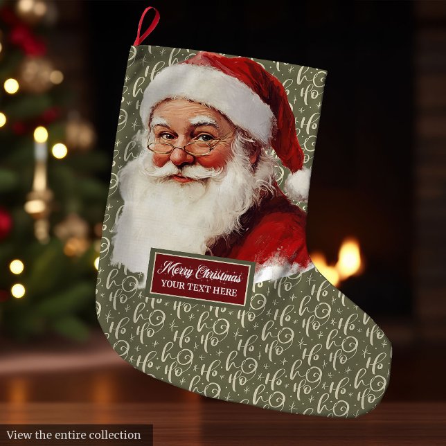 Retro Santa Claus Christmas Stocking Vintage Style (Retro Santa Claus Christmas Stocking Vintage Style)