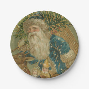 Retro Santa Claus from 1900's Paper Plates