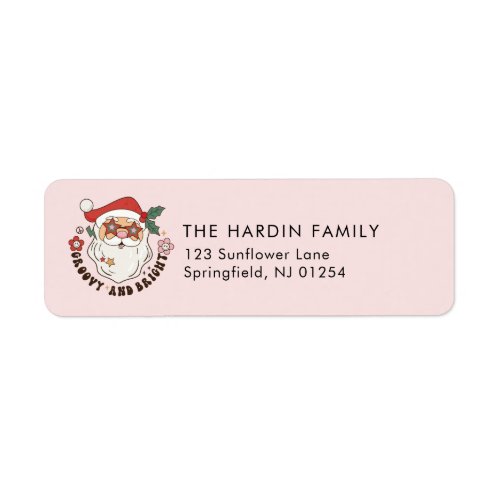 Retro Santa Claus Fun Christmas Return Address Lab Label