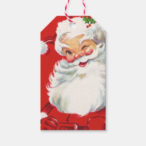 Retro Santa Claus Gift Tags