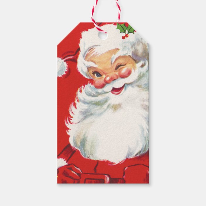 Retro Santa Claus Gift Tags — free download