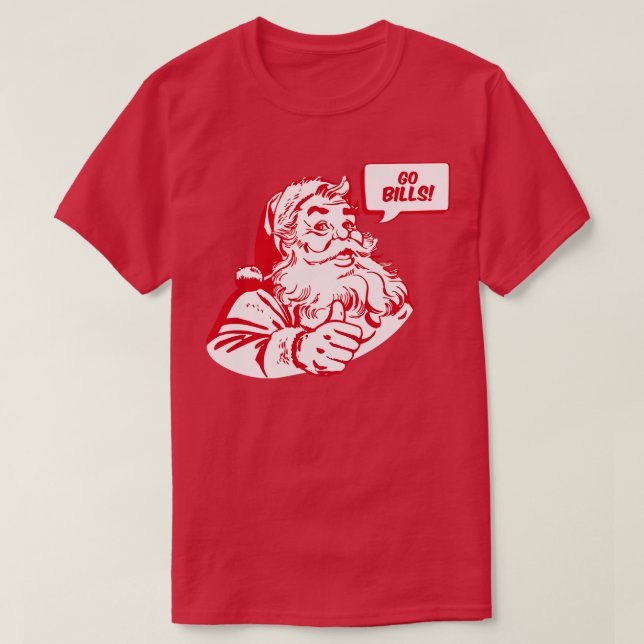 Retro Santa Claus Go Bills T-Shirt (Design Front)