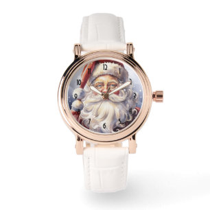 Retro Santa Claus in a Red Hat Christmas Watch
