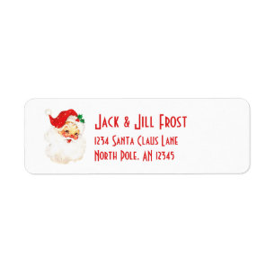 Retro Santa Claus Label