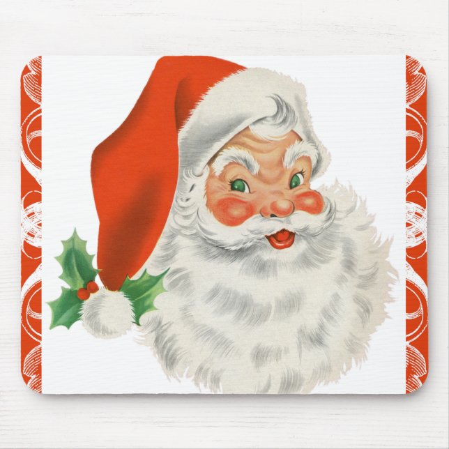 Retro Santa Claus Mouse Pad (Front)