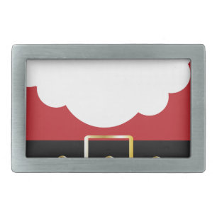 retro santa claus rectangular belt buckle