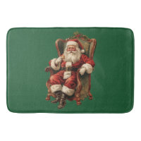 Retro Santa Claus Sitting in a Chair Christmas