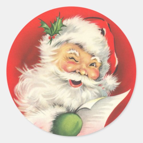 Retro Santa Claus stickers