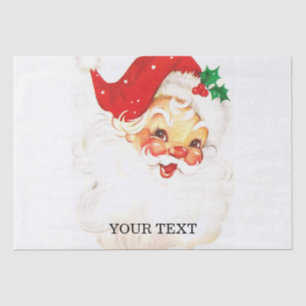 Retro Santa Claus, sweet Christmas Tissue Paper