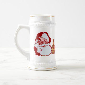 Retro Santa Claus with a Beer Christmas Beer Stein