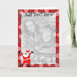 Retro Santa customizable Christmas card