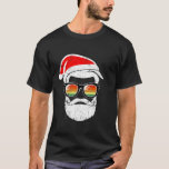 Retro Santa Face Sunglassed Christmas Xmas Men Wom T-Shirt