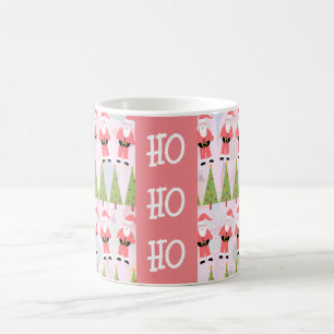 Retro Santa Fun Holiday Pattern Retro Coffee Mug