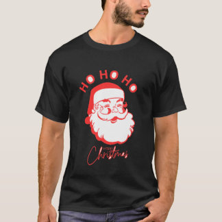 Retro Santa Ho Ho Ho Merry Christmas T-Shirt
