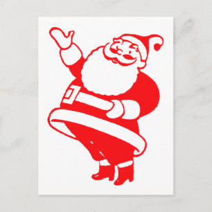 Retro Santa Holiday Postcard