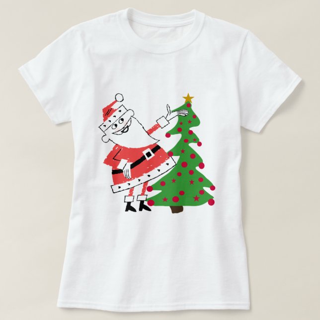 Retro Santa Holiday Tshirts and Gifts (Design Front)