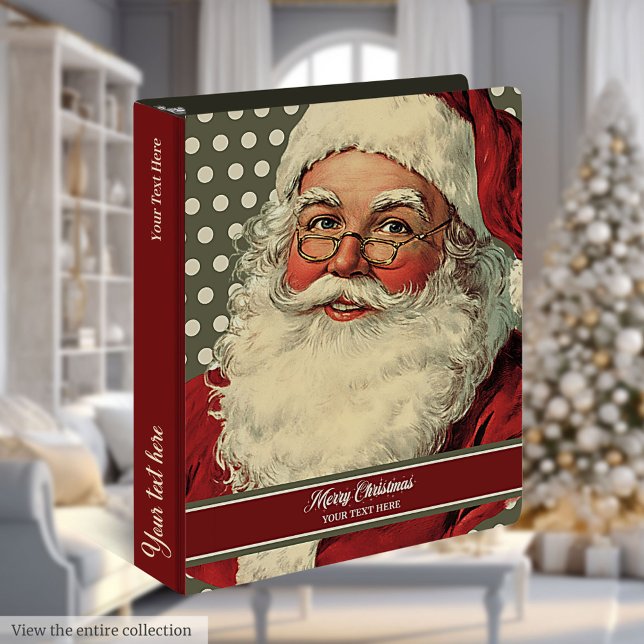  Retro Santa Memory Book 3 Ring Binder ( Retro Santa Memory Book 3 Ring Binder)