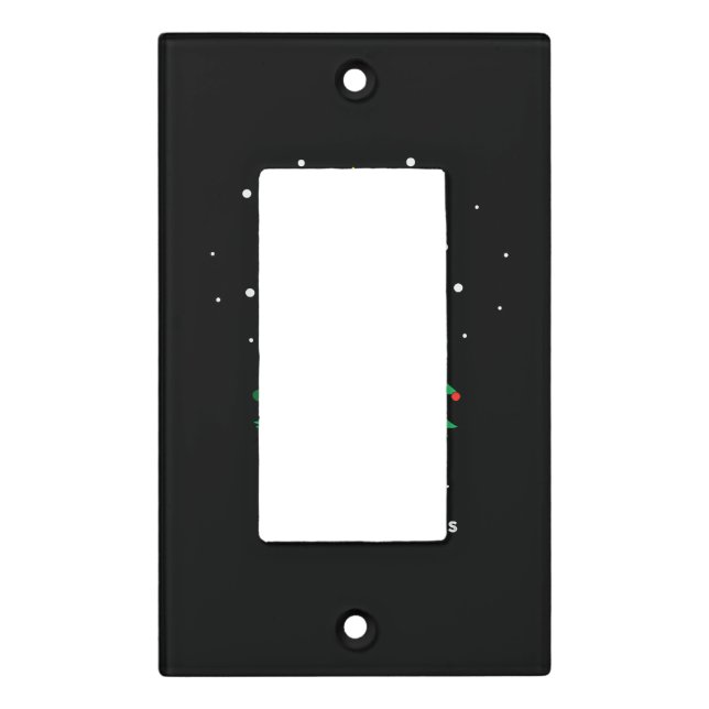 Retro Santa Merry Christmas Tree Lights Light Switch Cover (Front)