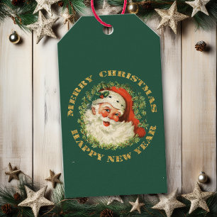 Retro Santa Personalized Gift Tags