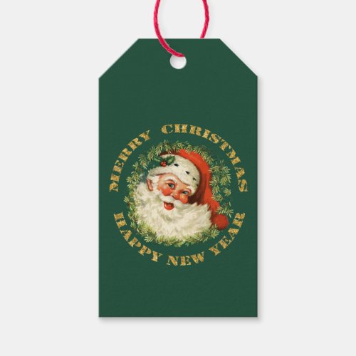 Retro Santa Personalized Gift Tags