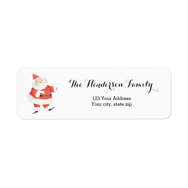 Retro Santa Personalized Label (Front)